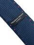 Navy dark blue knitted tie with bright hot pink pin spots